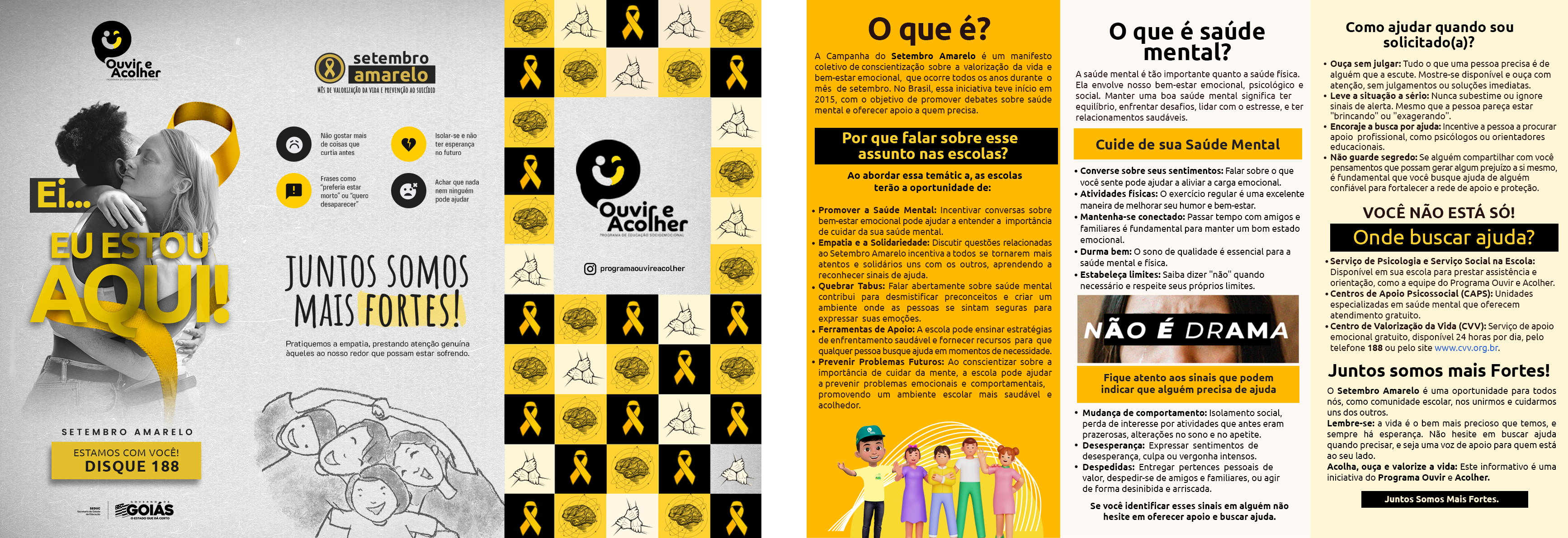 Folder Setembro Amarelo Instituto Hortense