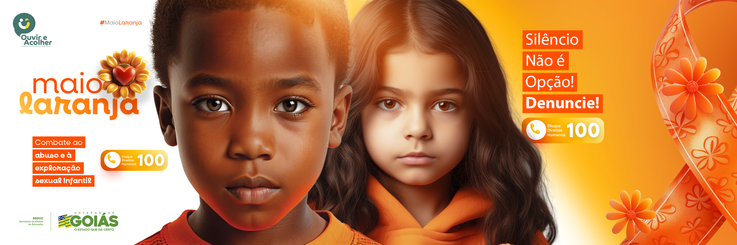 Banner para Maio Laranja